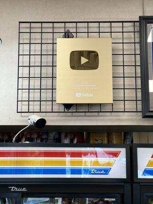 Golden YouTube plaque