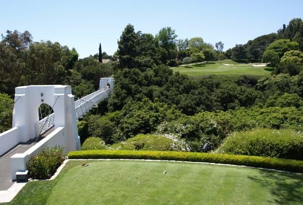 Swinging Bridge at the Bel Air Country Club.