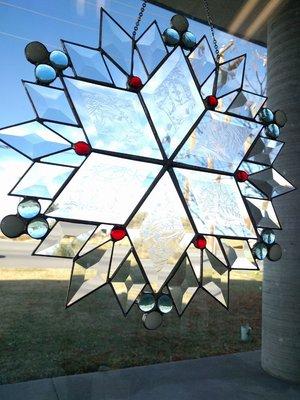 Stained glass snowflake