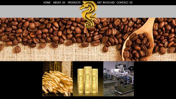 Web layout for Golden Seahorse Brand