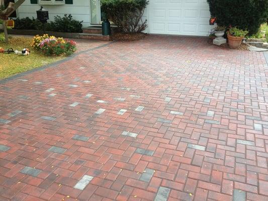 Paver driveway in the village of Baldwinsville