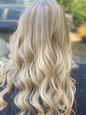 Balayage with Hi-Lites Loving this