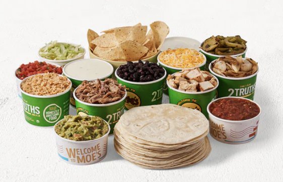 Fajita Kit - 
Add a little sizzle to your group meal with Moe's Build Your Own Fajita Kit.