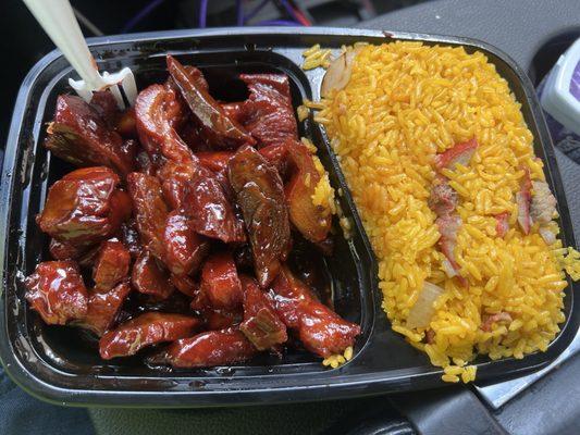 Boneless bbq spare ribs w/pork fried rice combo