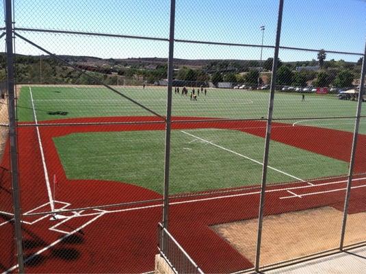 Artificial turf softball/soccer field