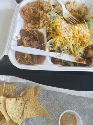 Enchilada plate