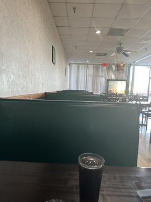 Empty booths