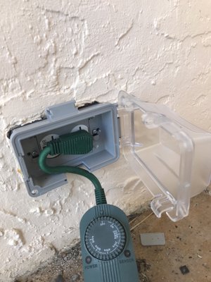 Outside outlet cover replacement.