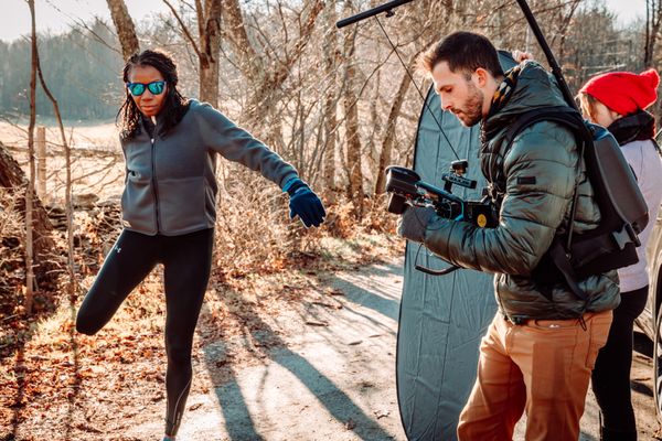 Lenslight Media filming for Tracksmith Running