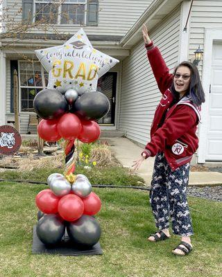 Graduation decoration balloon - yard art