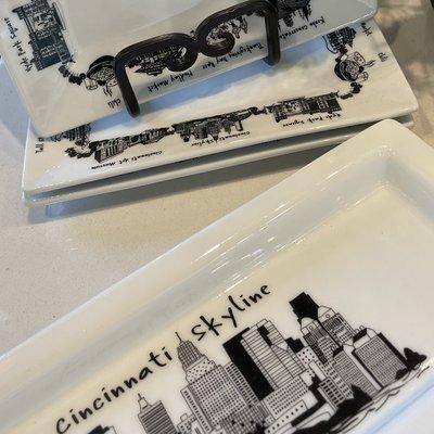 Cincinnati skyline and iconic buildings dishes