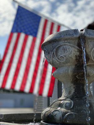 Recent repair on small residential precast fountain