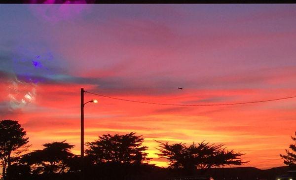 Spectacular Sunset from Easy Mart Liquor store