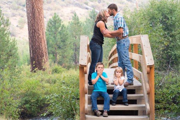 Family photos in aspen hall