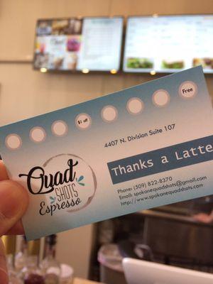 Generous punch card