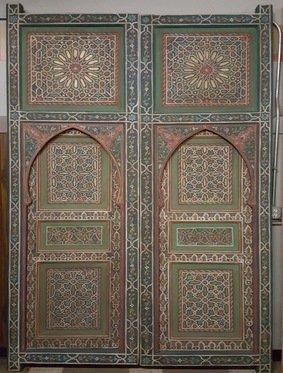 Extra large Moroccan painted door