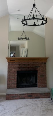 This photo was what the fire place looked like originally.