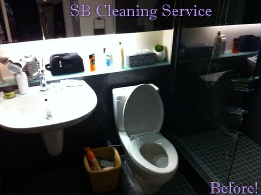 Cleaning Service Bathroom Before!