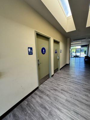 Restrooms in main lobby outside of the suites