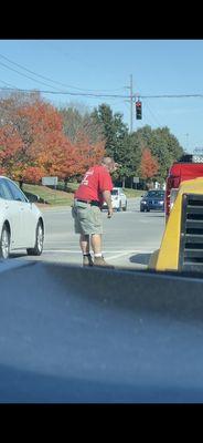 Owner David Harper threatening another driver, after trying to run them off of the road.