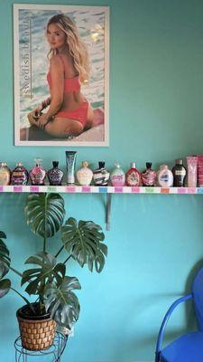 Full line of all the top lotions available to maximize your tan!!!!