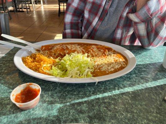 Shrimp enchilada