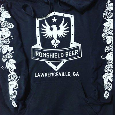 Sleeve printed hoodies for Ironshield Brewing!