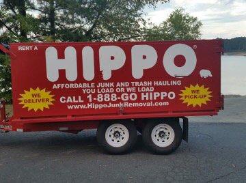 This is the Hippo Trailer that will be delivered on wheels so it won't hurt your driveway.