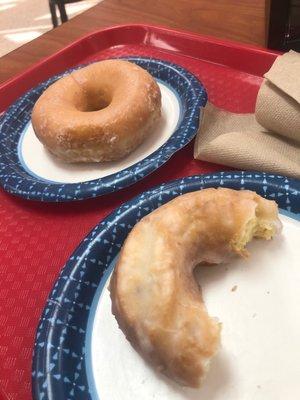 Glazed and blueberry cake