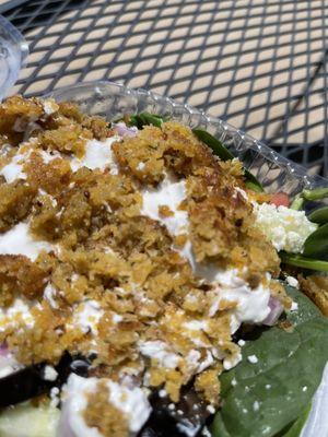 Falafel with salad.