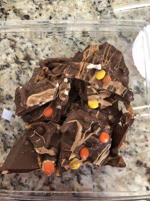 Up close Sweet and Twisted Candy Bark/Kitchen Sink n