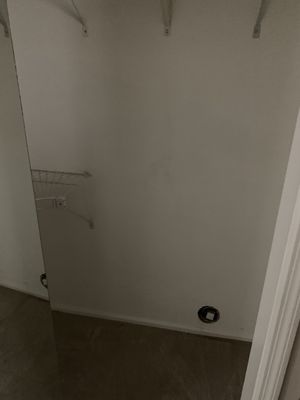 Closet space after customer moved from their house