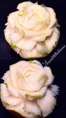 Guava rose carving