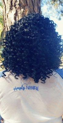 Crochet braids curly hair