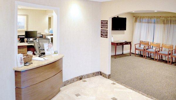 Our office offers two reception areas.  One for adults and one for children.