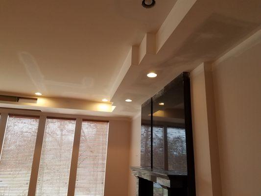 Soffit in living room area.