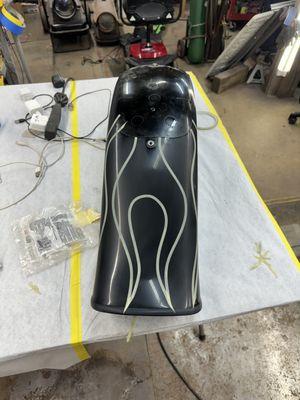 Flame job motorcycle fender