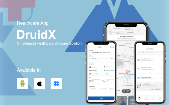 DruidX has been designed for all house call doctor services and other on-demand healthcare ideas.