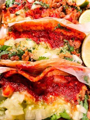 Tacos Al Pastor. 3 for $11