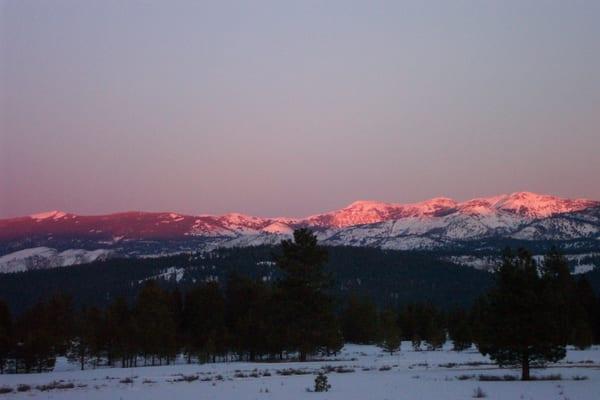 A Sierra sunset over the Carson Range