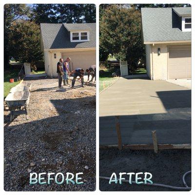 Masonry Work- New driveway installed.