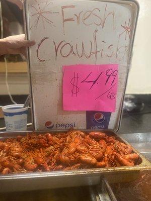 4.99 lb crawfish