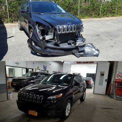 In the event you have an accident first thing you do is call (631) 666-3330 and we will take care if everything for you.