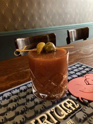 Smokey Bloody Mary served the correct way: chilled and up. A bracing restorative.