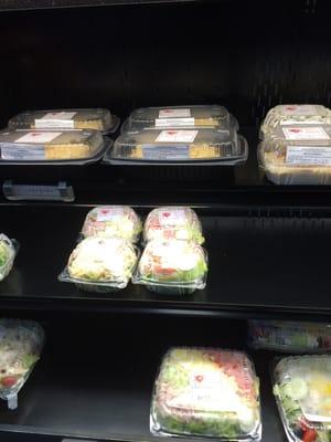 Carry out salads and desserts ready to go. Lasagna too!