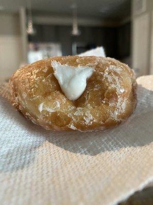 Cream filled donut