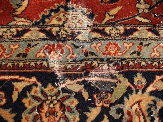 Moth damage repair for Oriental Rug