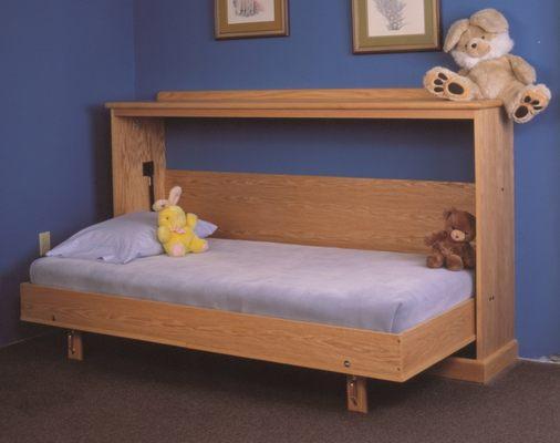 Murphy bed built using the Create-A-Bed Mechanism and instructions. Wood not included.