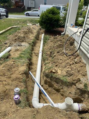 Main sewer lines replace from house to city.