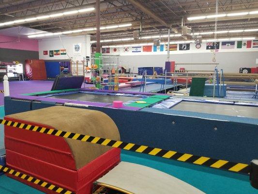 Vault and Trampoline Area